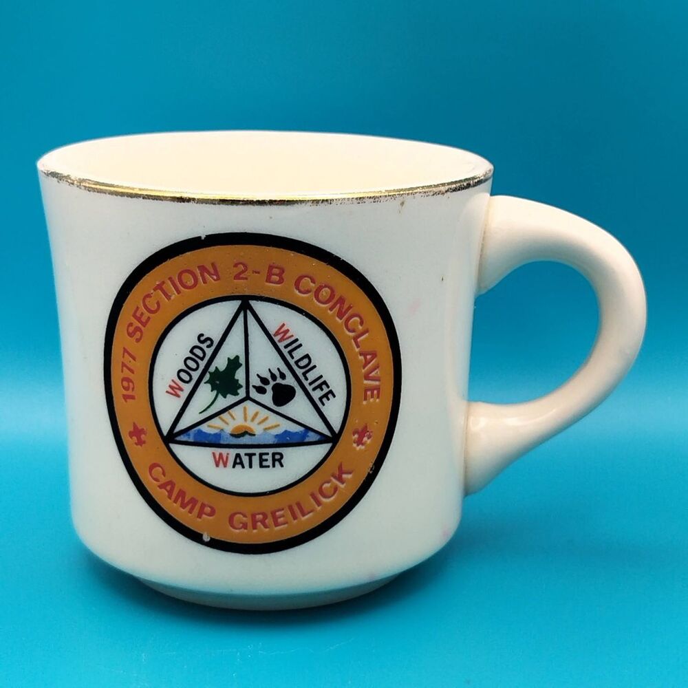 1977 Camp Greilick Section 2-B Conclave Mug Woods Wildlife Water USA BSA